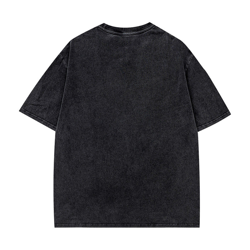 Hustle vintage washed old t-shirt short sleeves