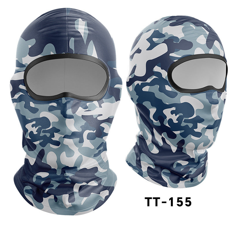 Cycling Windproof Hood Camouflage Python Ice Silk Mask Sunscreen Windproof
