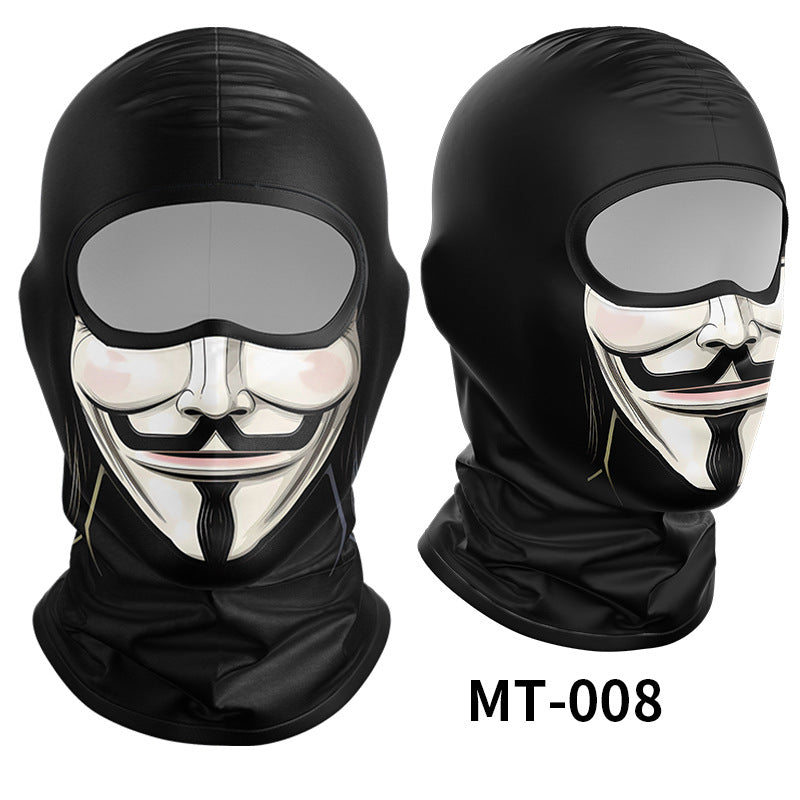 Cycling Windproof Hood Sunscreen Windproof Ice Silk Mask Men's and Women's Full Face