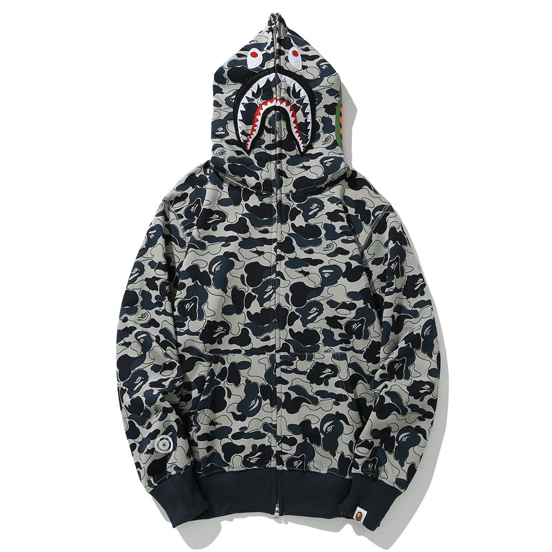 Ape Hoodie Shark Cookies Camo Cardigan Zip Hooded Sweater Hoodie Jacket