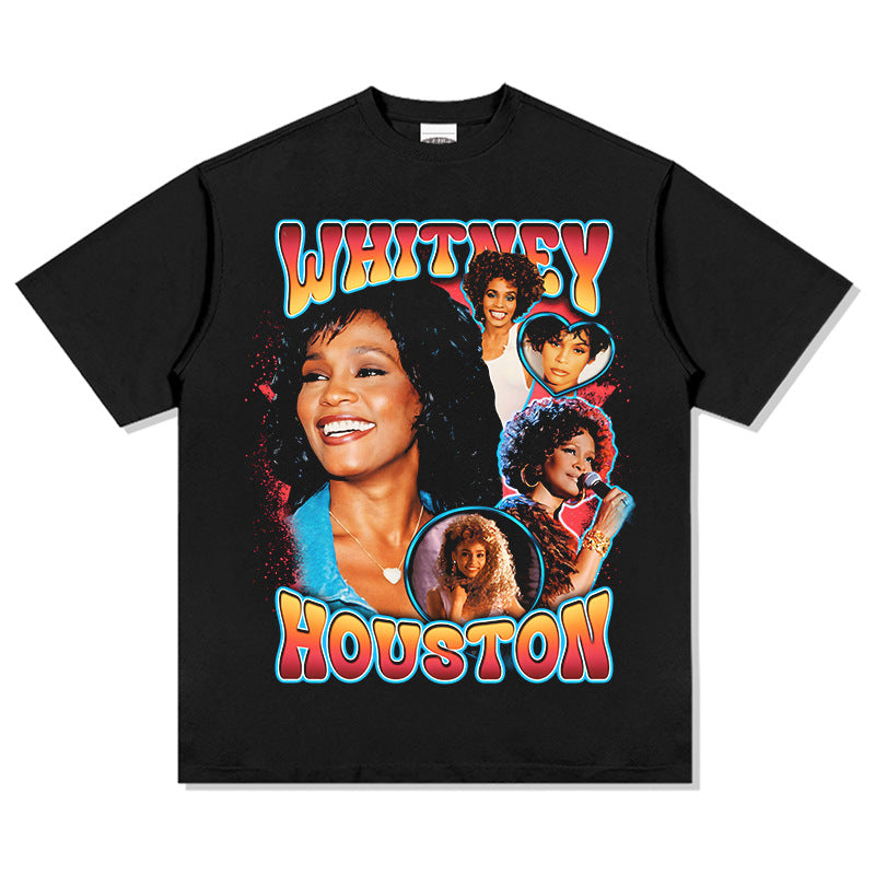 Marcas streetwear usa vintage hip hop The Voice print short sleeve t-shirt