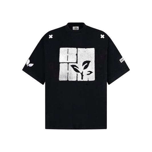 USA Vintage T-Shirt Heavy Industry Embroidery Men's Summer