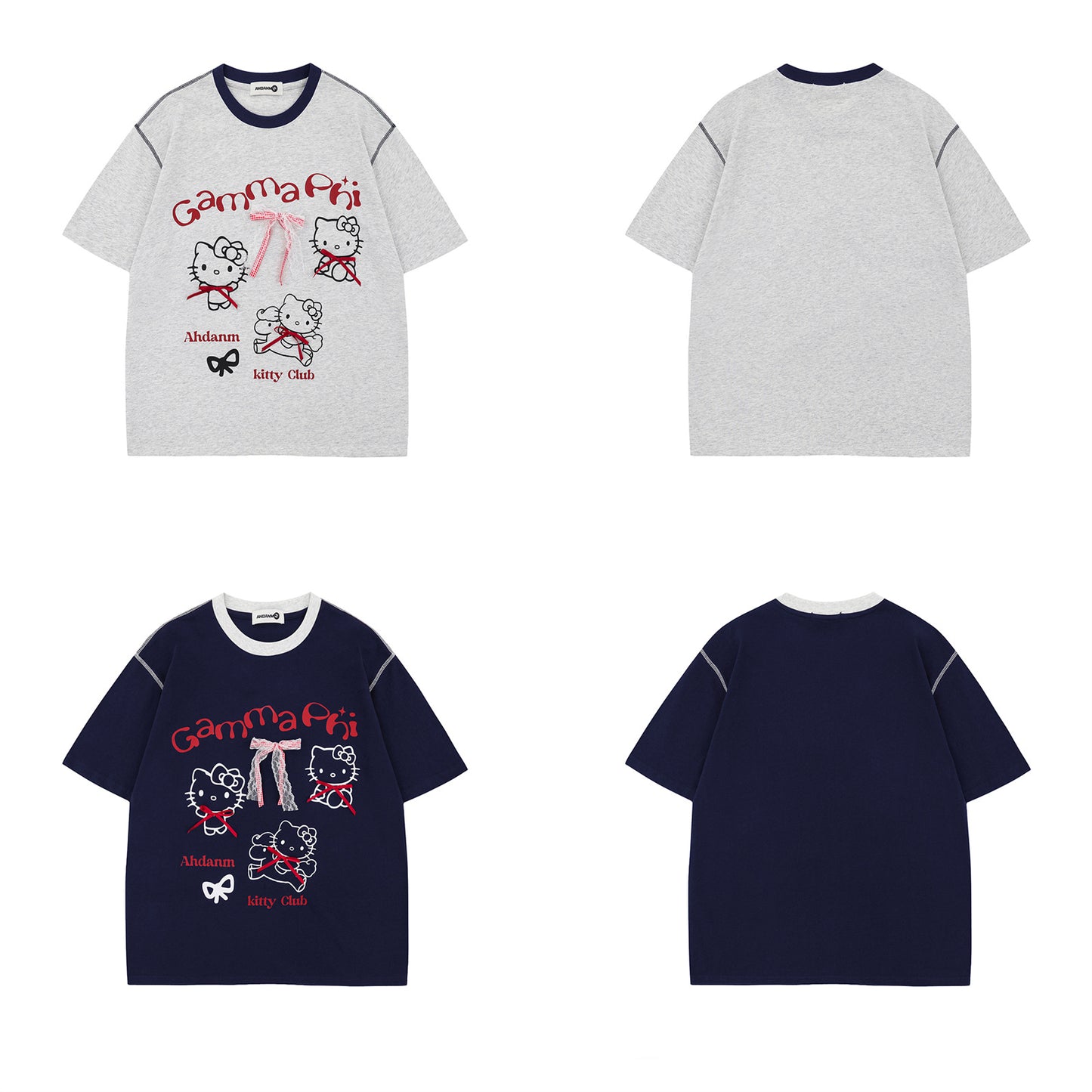 Nyc T Shirt Vintage Cartoon Foam Printed Short Sleeve T-Shirt Summer Loose Top