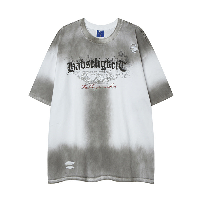 Nyc T Shirt Ripped Short Sleeve T-Shirt Summer Loose Top