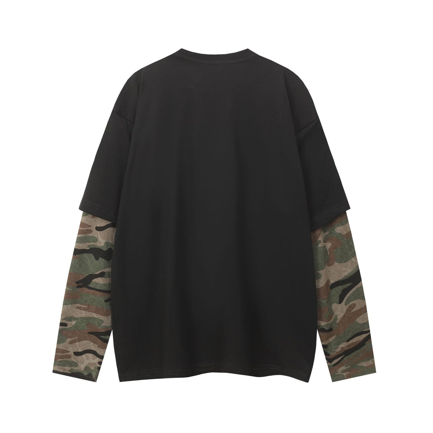 Unisex long-sleeved shirt men's autumretro camouflage