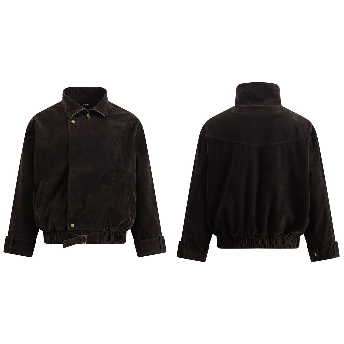Unisex Down Jacket Autumn Vintage Suede Cotton Jacket