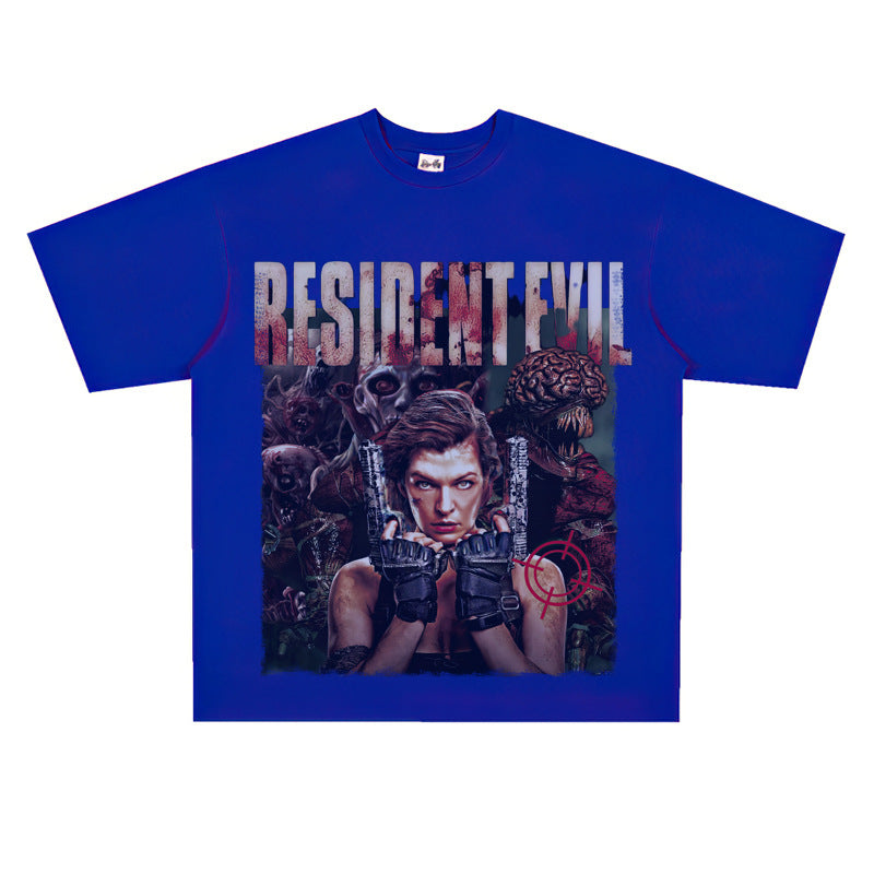 Film Star T Shirt Personalized Cotton Short Sleeve Loose Retro Design T-shirt for Men and Women