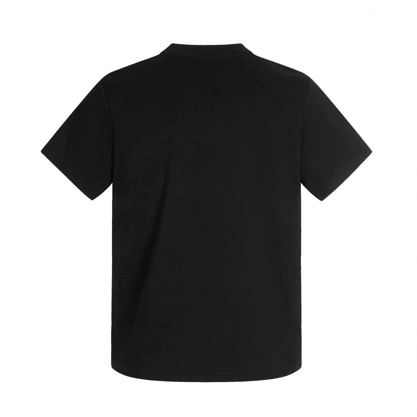 Unisex T-shirts Solid Color Splicing Design Premium Fit Space Cotton T-Shirt
