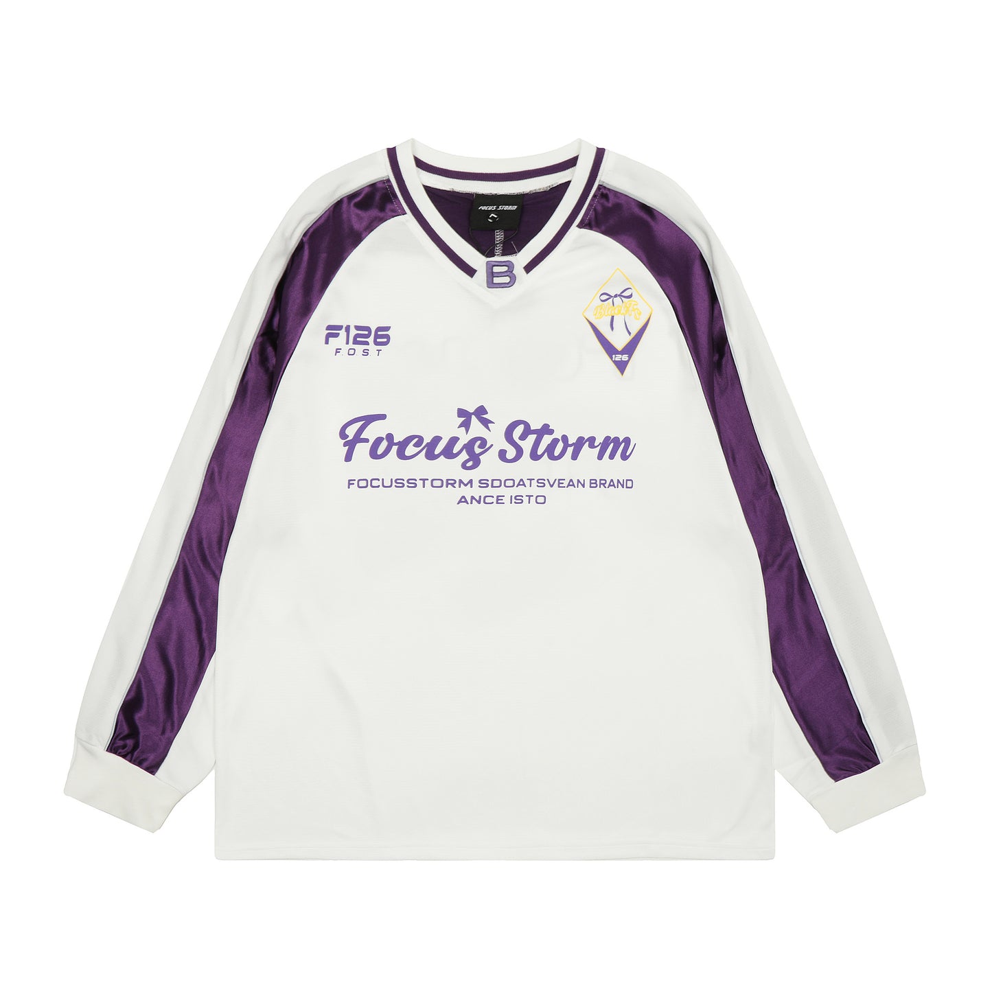 New York Hip Hop Style Fall/Winter Retro Long Sleeve T-Shirt Loose Sports V-Neck Jersey