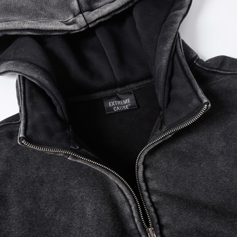 Streetwear Hoodie Vintage Washed Old Hooded Sweater Hoodie