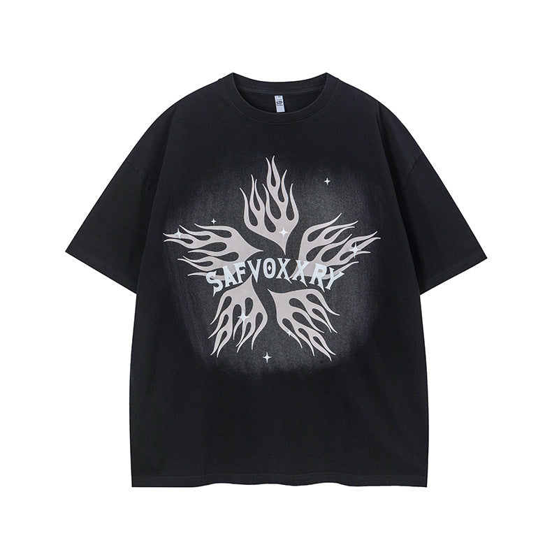 Vintage Tišö Rt Vintage Short Sleeve T-Shirt Summer Loose Casual Top