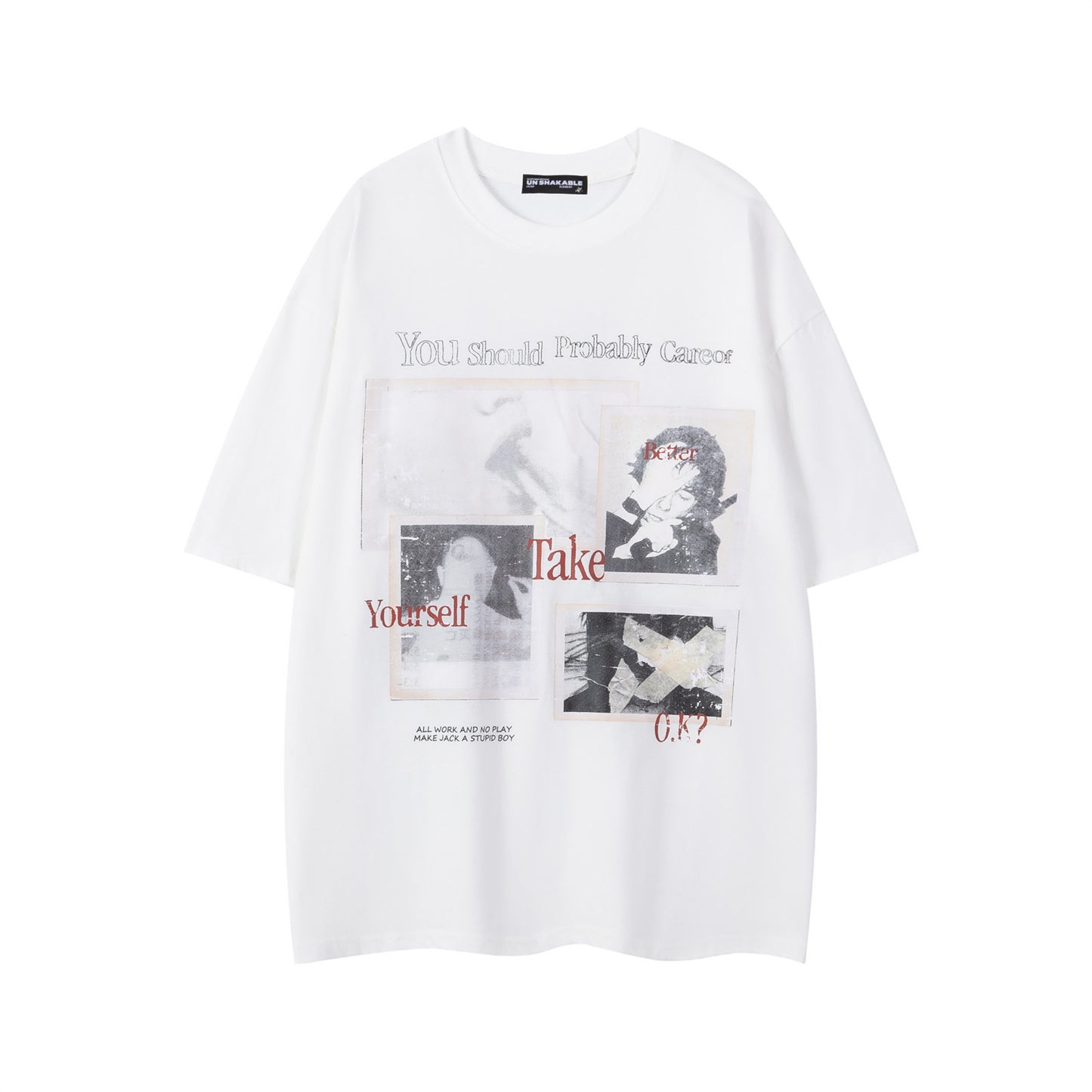 Vintage tarz t shirt portrait print short sleeve t-shirt summer oversize casual top