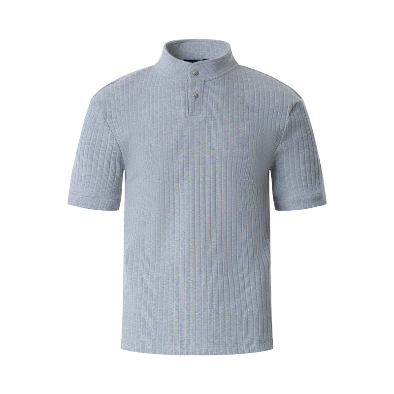 Casual Street Wear Vintage Crew Neck Knitted Short Sleeve T