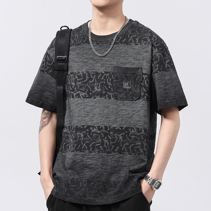 Mens T-shirts Short Sleeves Summer Loose
