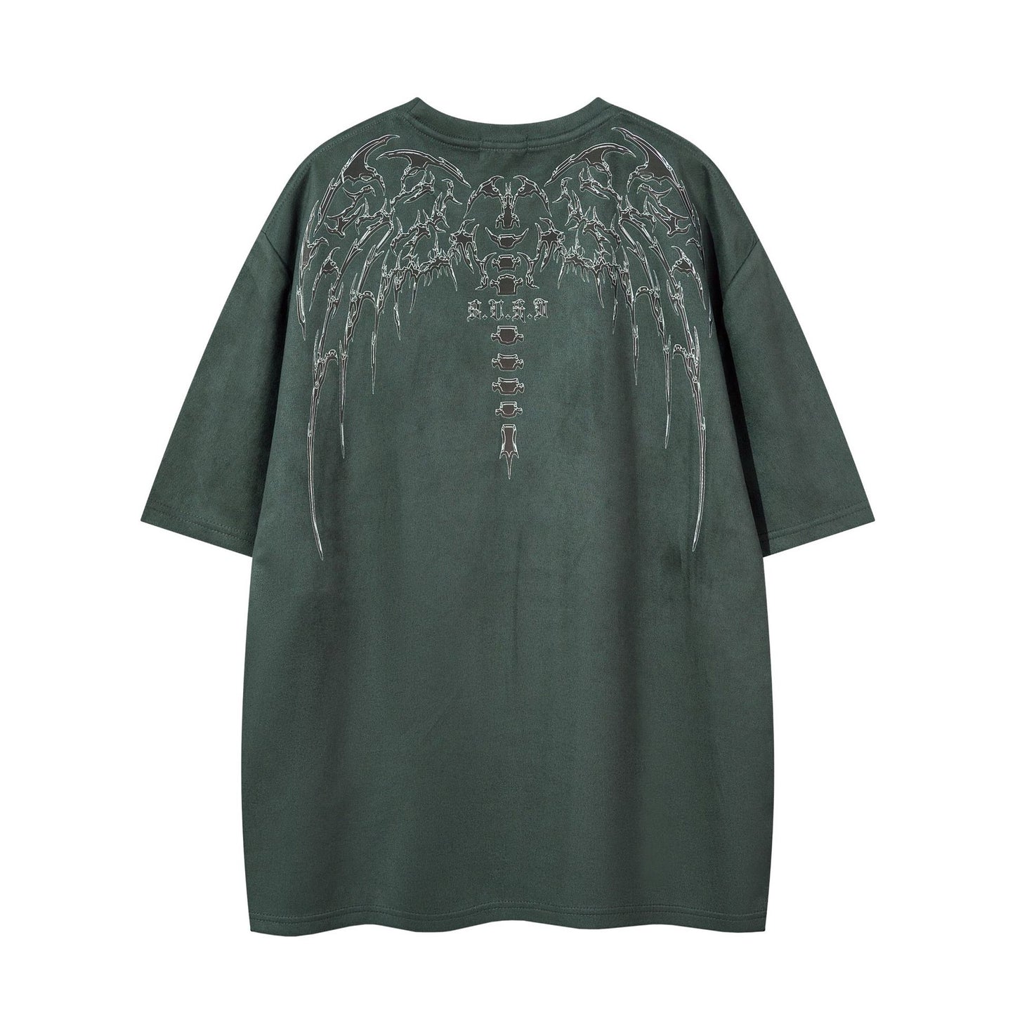Hustle vintage summer t-shirt skull skeleton print short sleeve