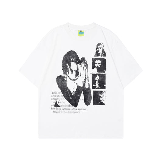 Unisex T-shirts Summer Painting Figure Men's Short Sleeve T-Shirt