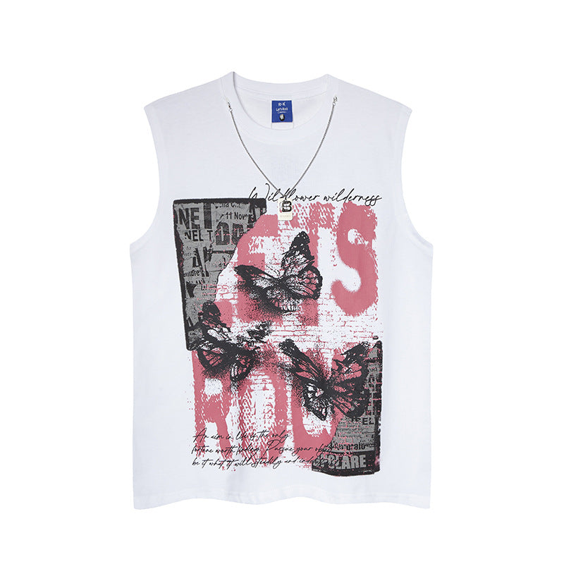 Casual Street Wear Vintage Sleeveless T-Shirt