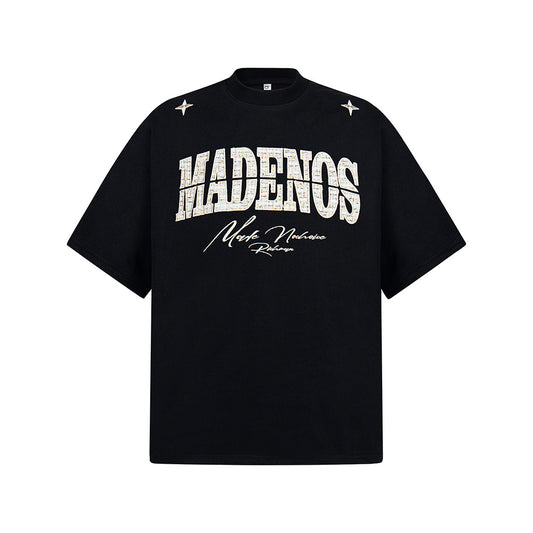 Hip Hop Clothes New York Crew Neck T-Shirt Embroidery Loose Casual