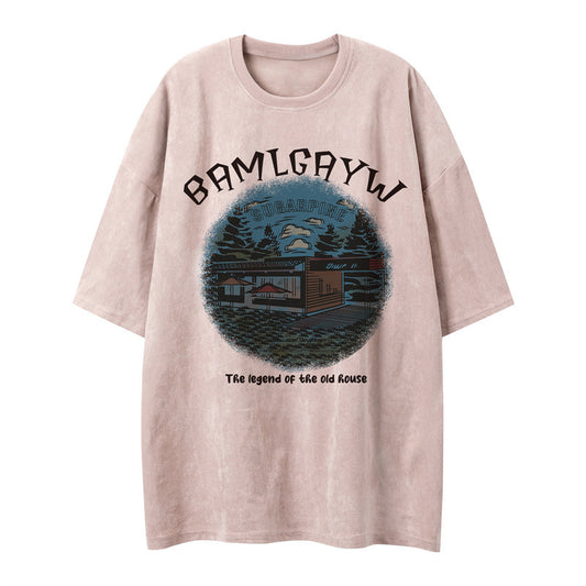 US drip outfits Summer Vintage Casual Loose Short Sleeve T-Shirts