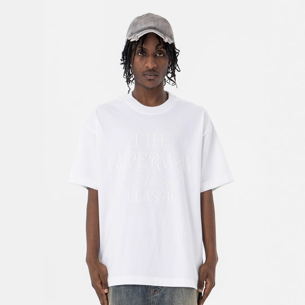 Vintage 90s Hip Hop Clothing Spring/Summer Loose Short Sleeve T-Shirt