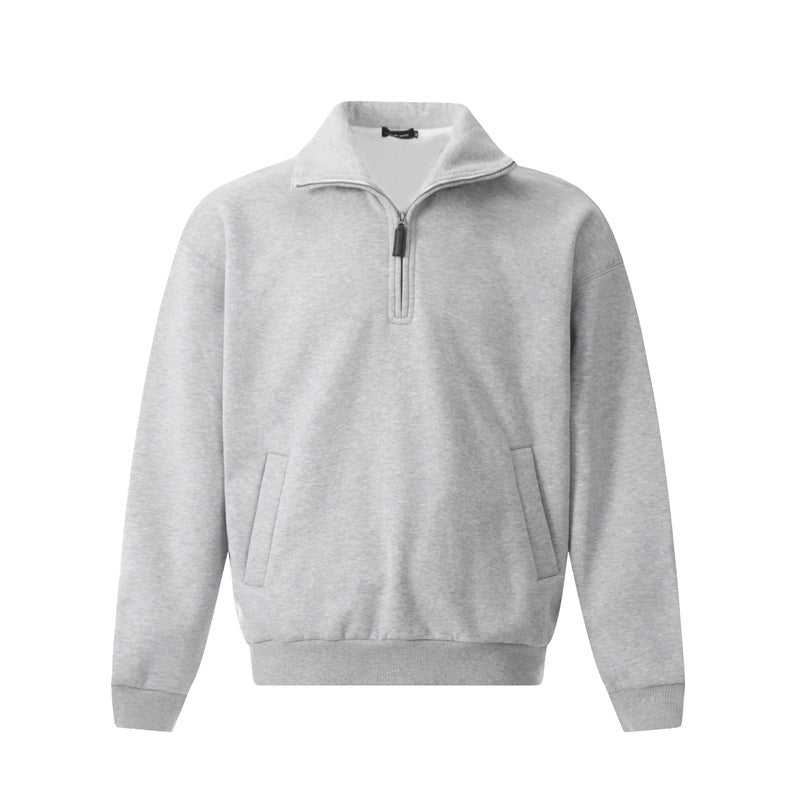 Streetwear Hoodie Zip-Up Lapel Sweater Winter Loose Casual Top
