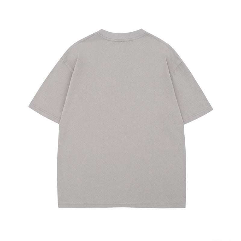 US drip outfits Summer Vintage Singer Design Casual Loose Short Sleeve T-Shirts