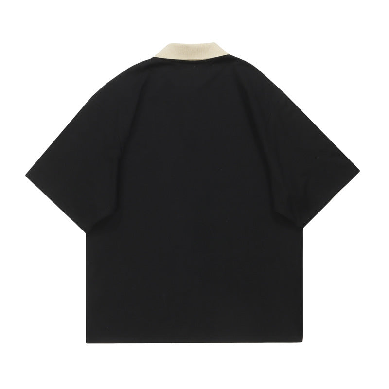 Vice streetwear loose lapel polo shirt T-Shirts