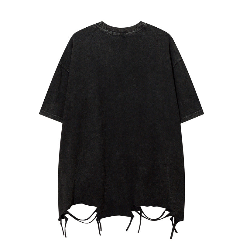 Camisas Retros Necklace Short Sleeve T-Shirt