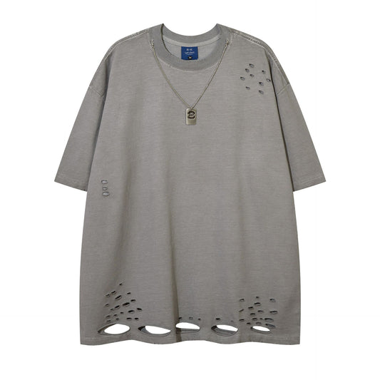 60s Style T Shirts Summer Zip Print T-Shirt Short Sleeve