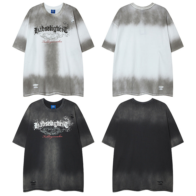 Nyc T Shirt Ripped Short Sleeve T-Shirt Summer Loose Top