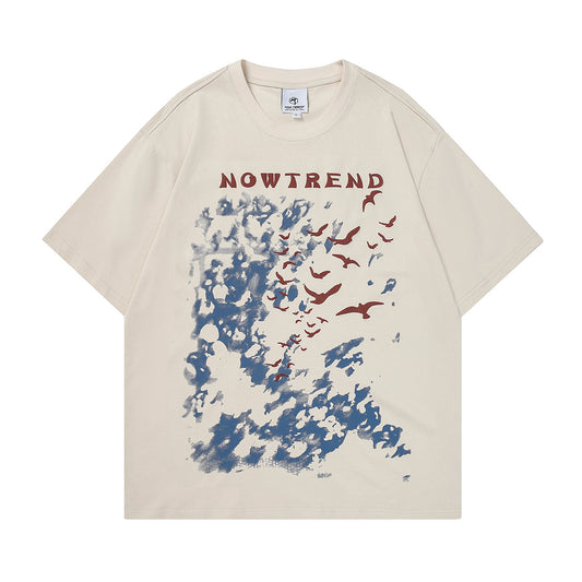 60s Style T Shirts Vintage Figure Print Short Sleeve T
