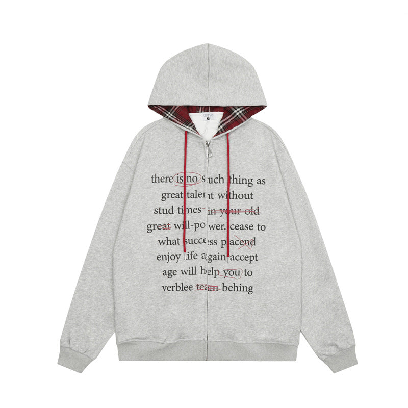 Streetwear Hoodie Loose Hip Hop Cardigan Jacket