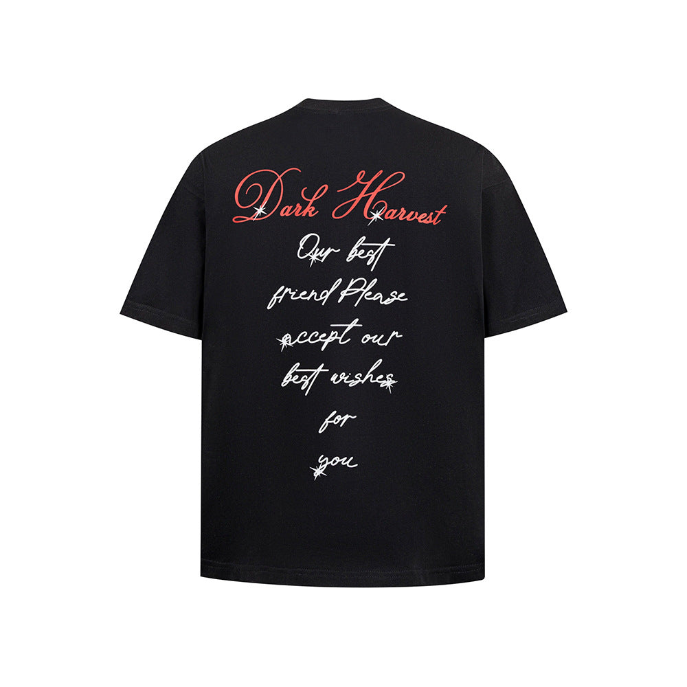 Nostalgia T Shirts Vintage Floral Print Short Sleeve Crew Neck T-Shirt
