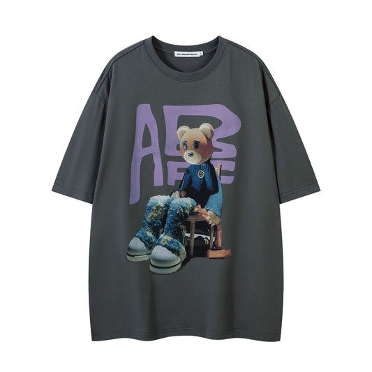 60s Style T Shirts Summer Vintage Cartoon Anime T-Shirt Short Sleeve