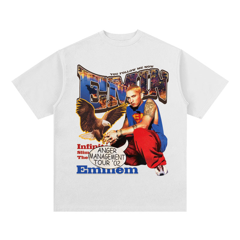 Cool t rapper Eminem hip hop rap character t-shirt