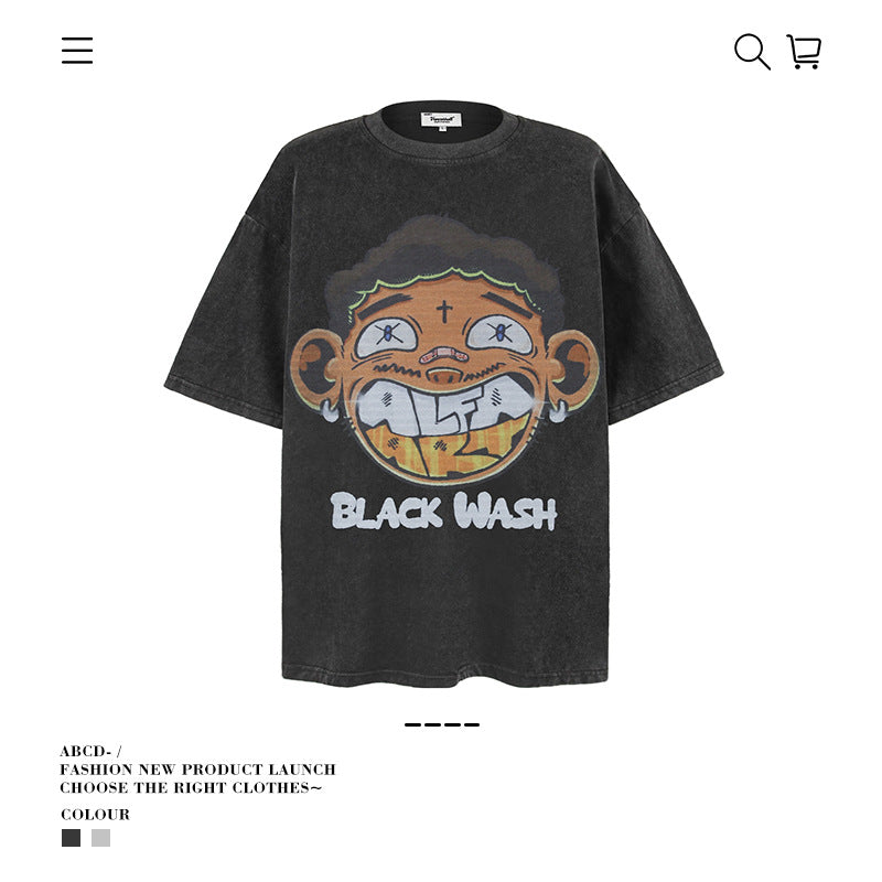American vintage street T-shirt vintage loose for men and women