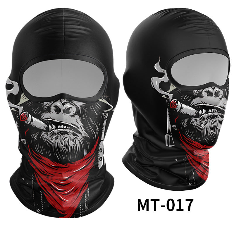 Cycling Windproof Hood Sunscreen Windproof Ice Silk Mask Men's and Women's Full Face