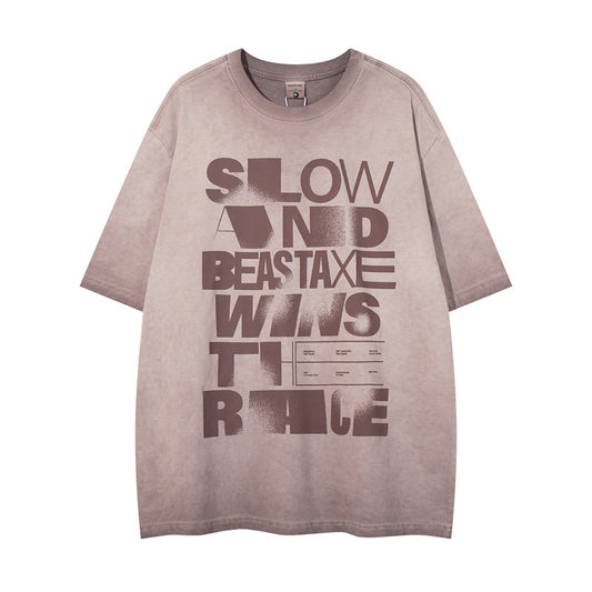 Y2K mens shirt vintage T-shirt short sleeve casual loose