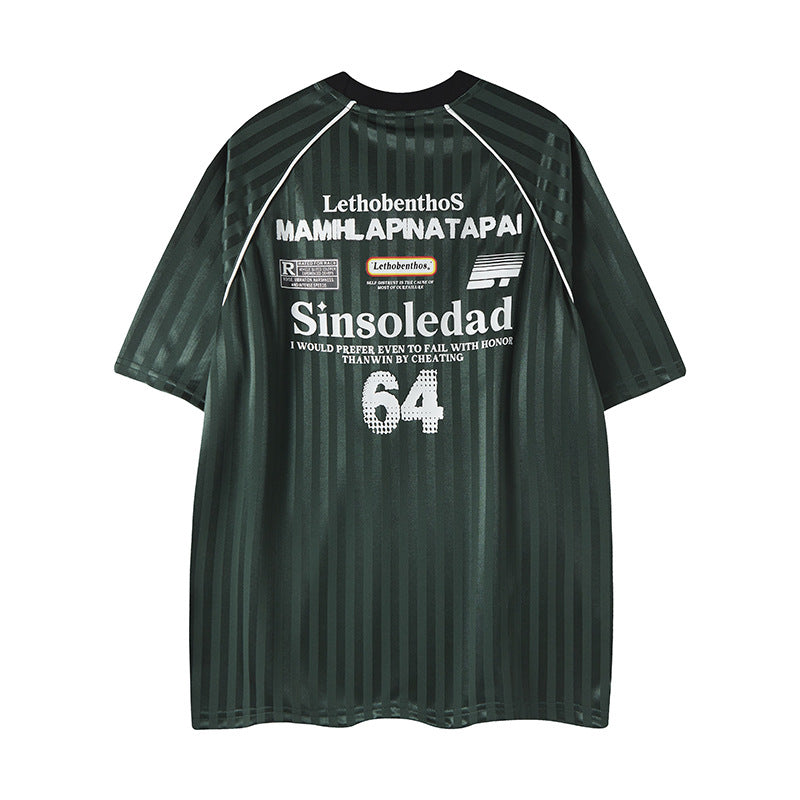Distorted vintage summer round neck short sleeve t-shirt
