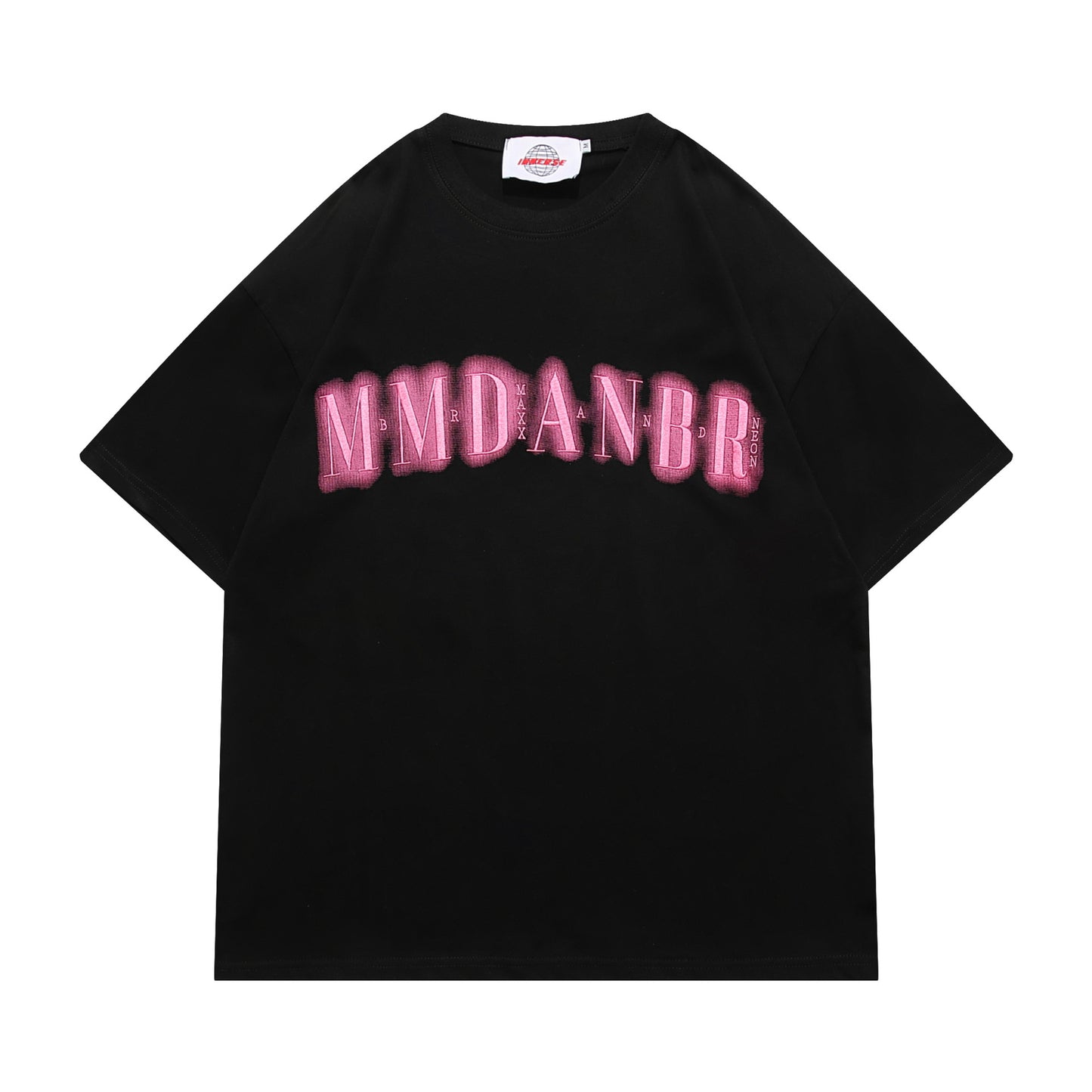 Vintage tarz t shirt letter embroidery round neck short sleeve t-shirt