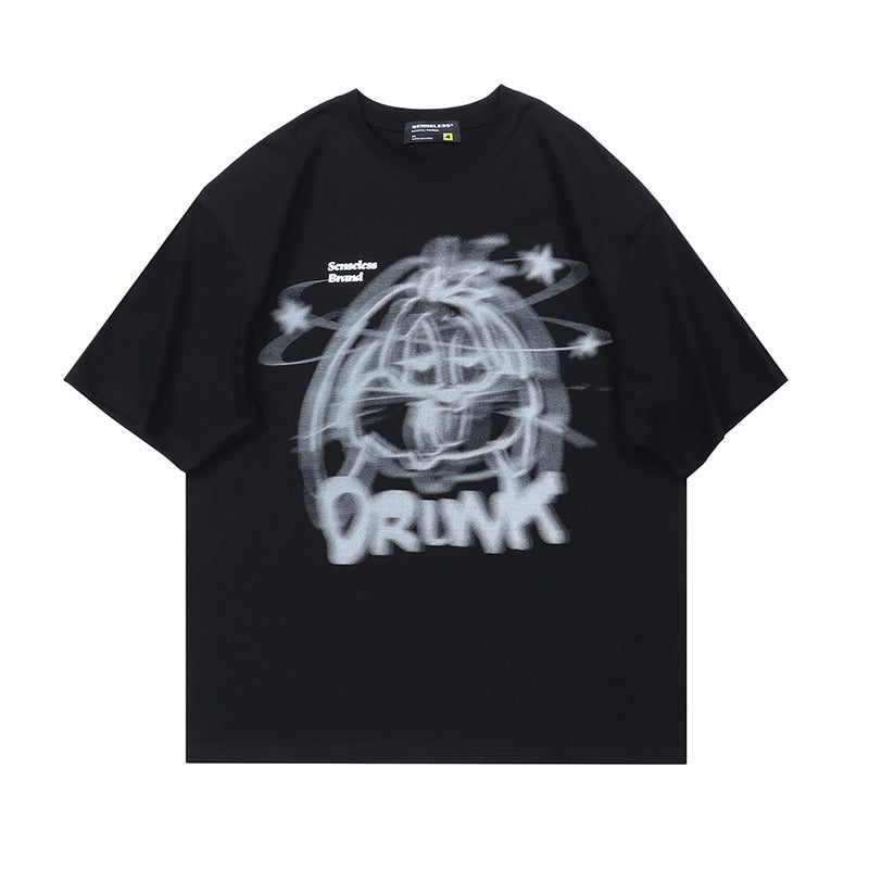 Vice streetwear Bunny Print Short Sleeve Casual T-Shirt Summer T-Shirts