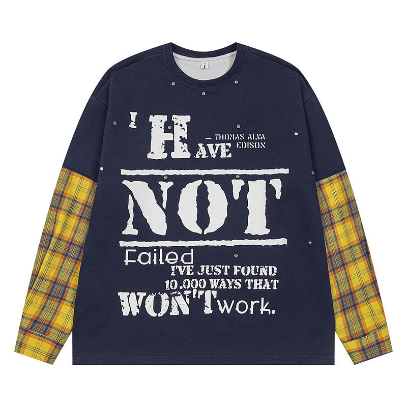 Marcas De Streetwear Vintage Long Sleeve T-Shirt Spring & Autumn Crew Neck Top