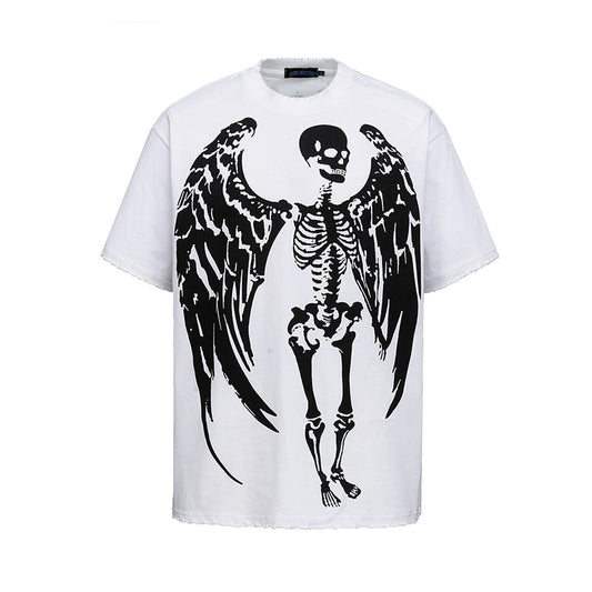 T shirt vintage usa summer skull skeleton devil print t-shirt short sleeve