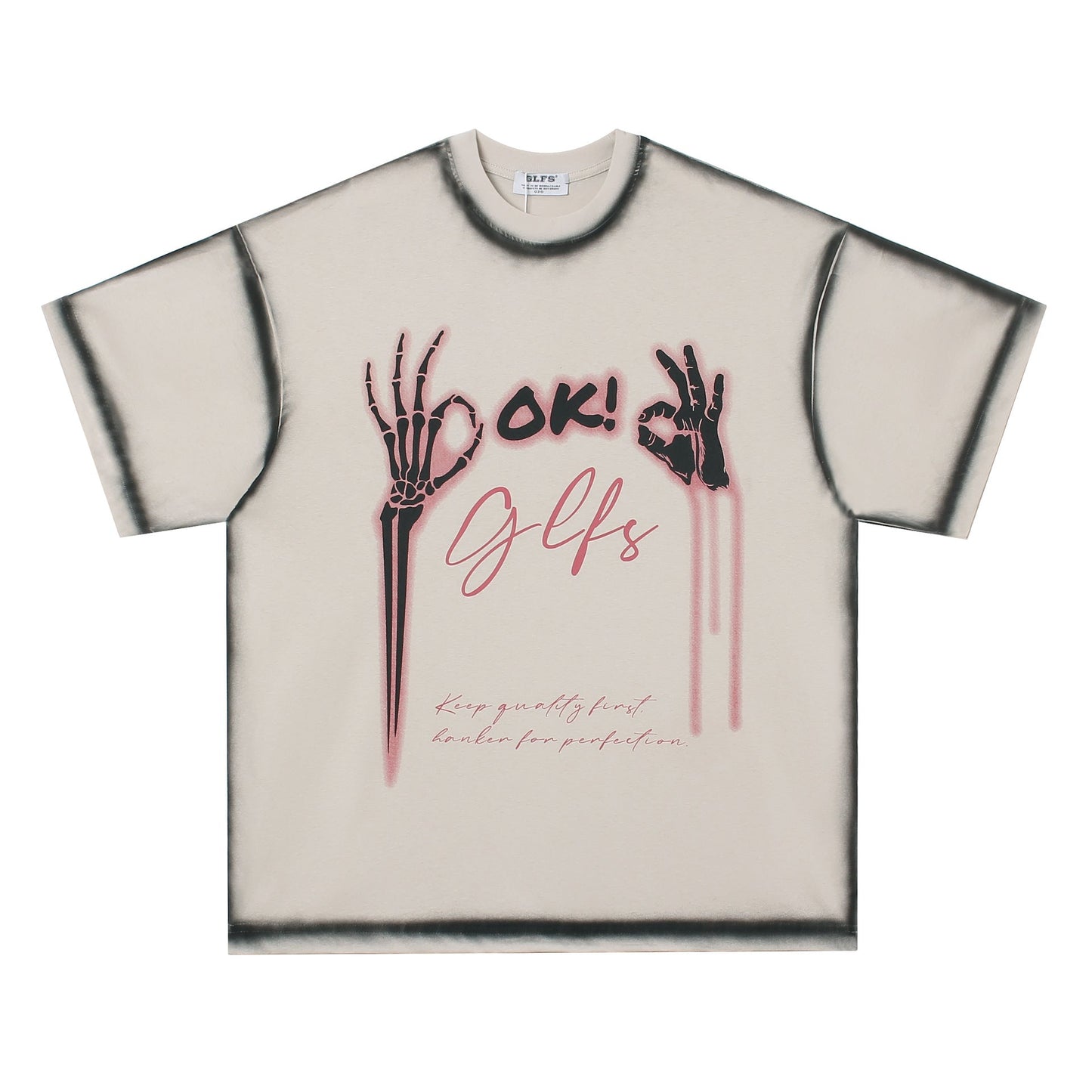 Mens Vintage Print T-Shirts Washed and Old Short Sleeve T-Shirts