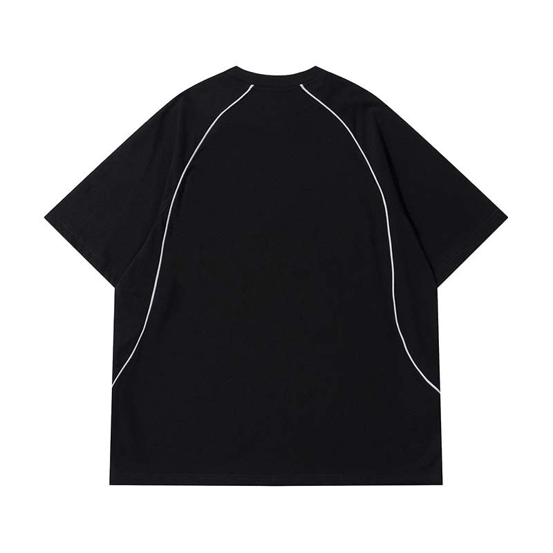 Racing oversized t shirt retro racing style alphabet print short sleeve t-shirt