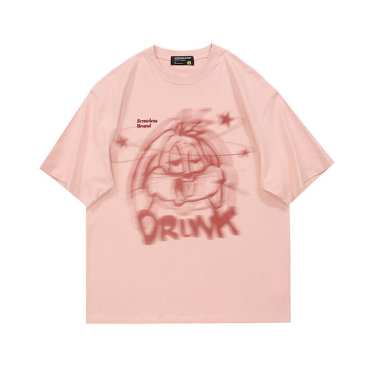 Vice streetwear Bunny Print Short Sleeve Casual T-Shirt Summer T-Shirts