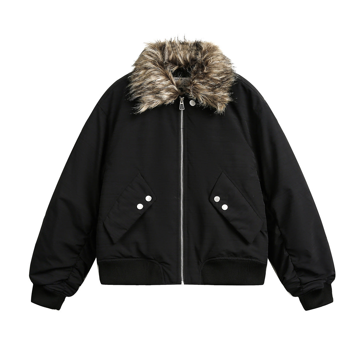 Unisex down jacket men's winter detachable fur collar