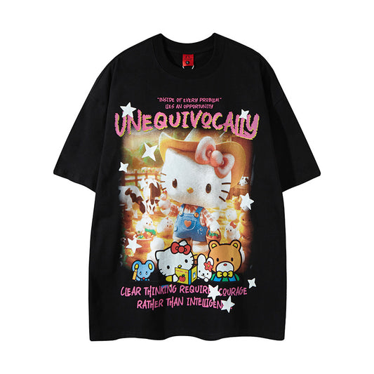 Nostalgia T Shirts Short Sleeve T-Shirt oversize