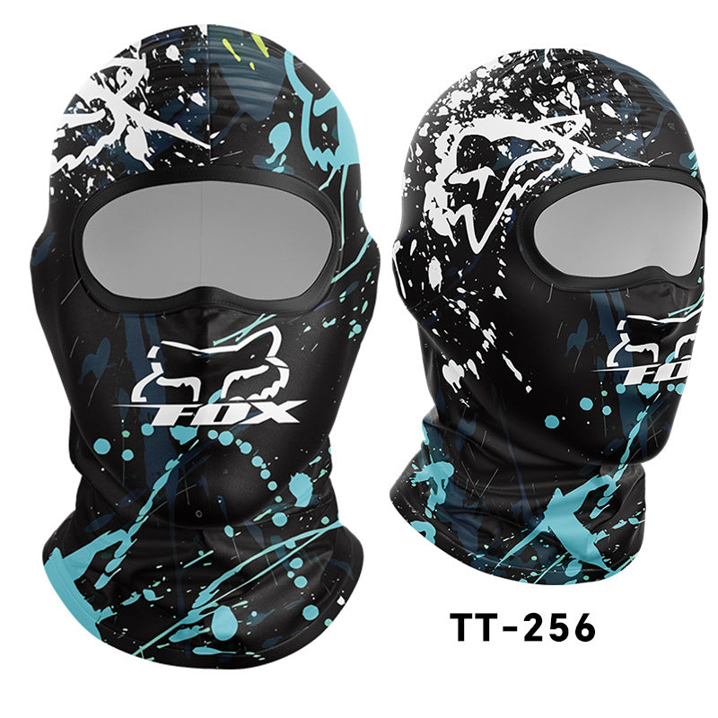 Cycling Windproof Hood Bionic Camouflage Printed Ice Silk Sunscreen Mask