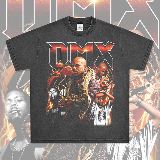 Outfit streetwear vintage hip hop DMX Earl Simmons print short sleeve t-shirt